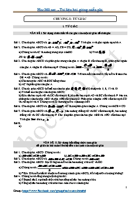 Chuyên đề Hình học Lớp 8 - Chương I Tứ giác